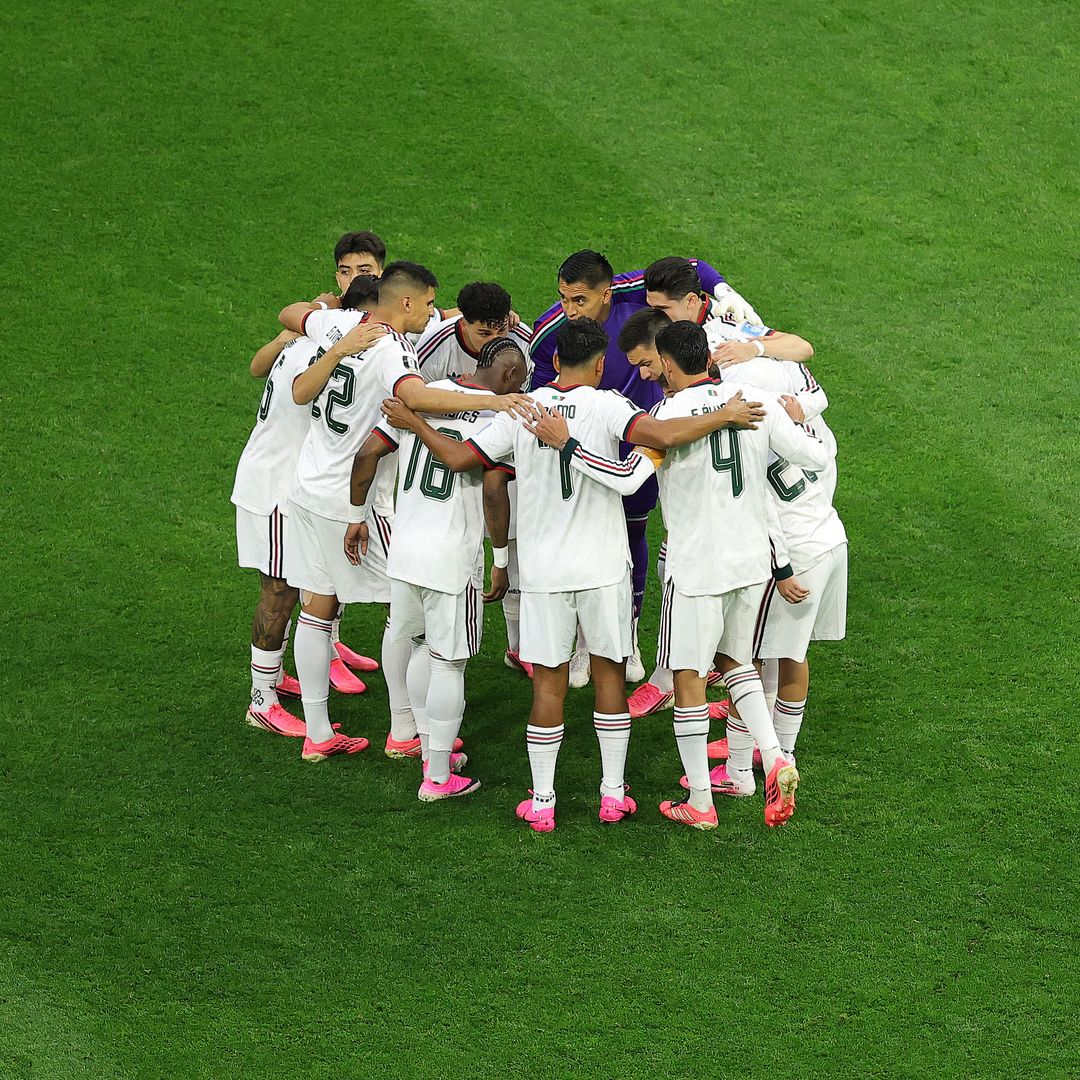 Jugadores de la selección mexicana en un partido del Mundial 2026